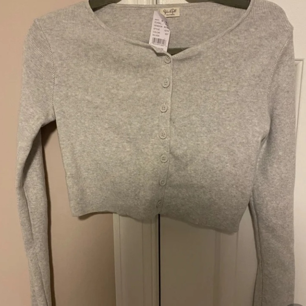 brandy melville grey athelia sweater